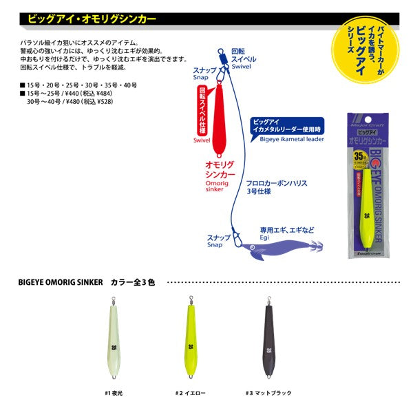 ビッグアイ オモリグシンカー 25号 – フィッシングマックス WEBSHOP