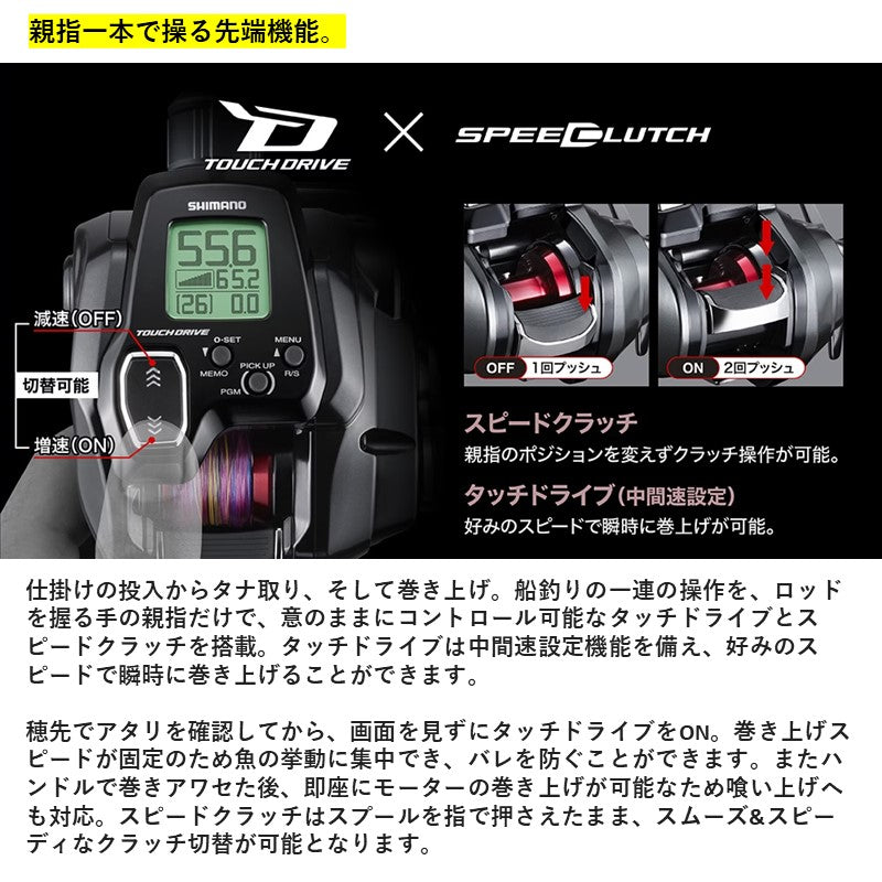 22 フォースマスター201DH (左巻き ダブルハンドル) タナトル4 リールに巻いて発送