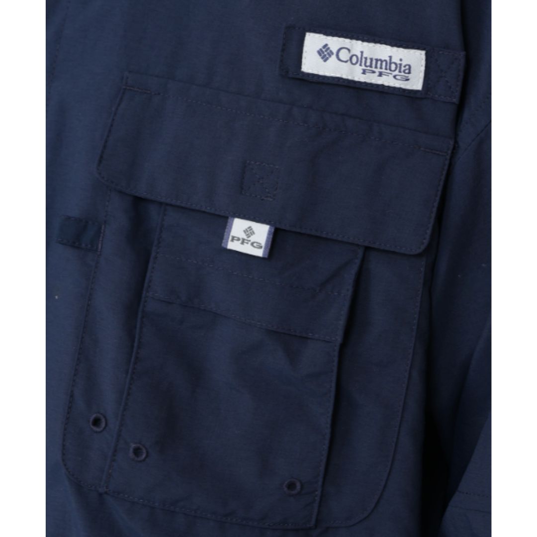 バハマII ロングスリーブシャツ 466 Collegiate Navy FM7048