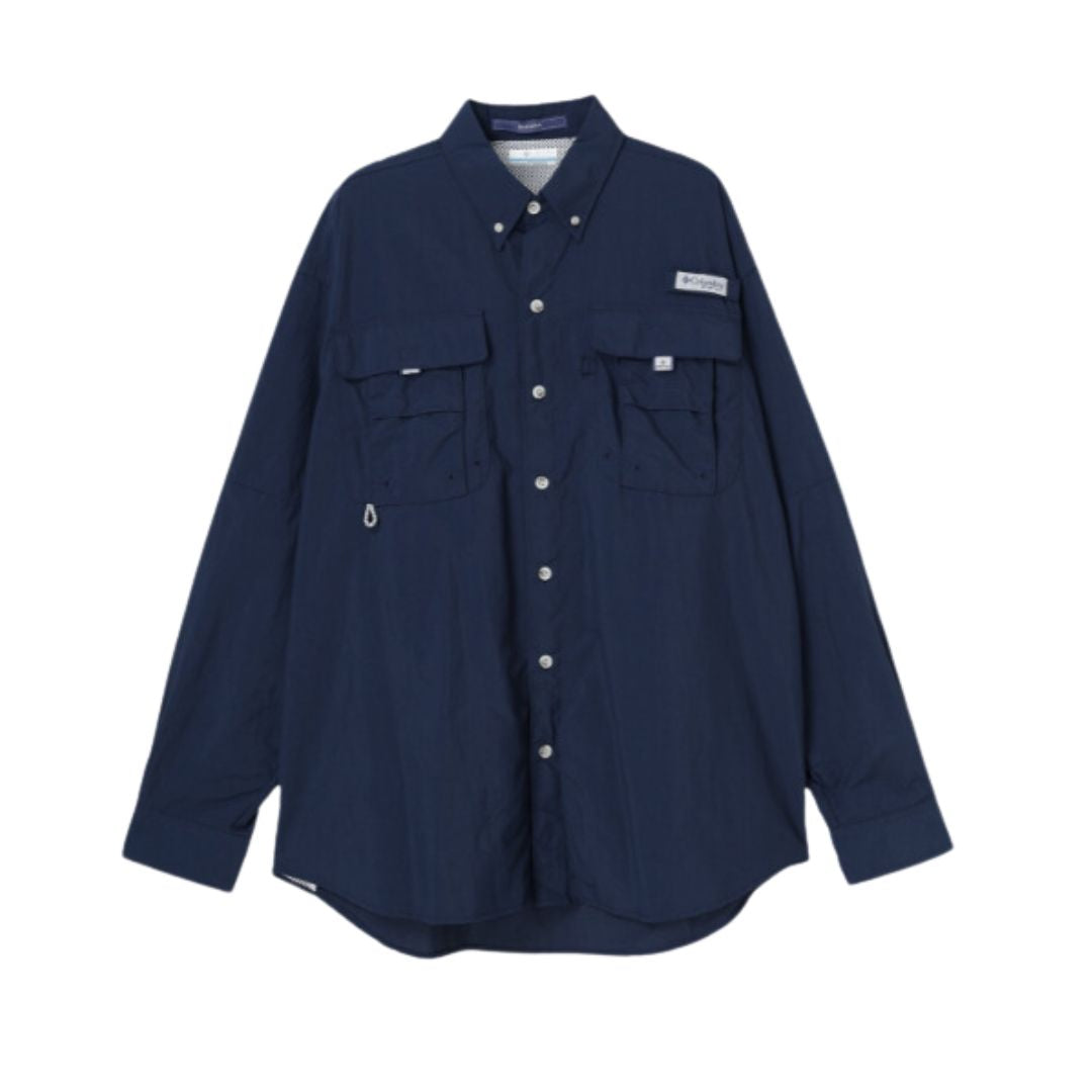 バハマII ロングスリーブシャツ 466 Collegiate Navy FM7048