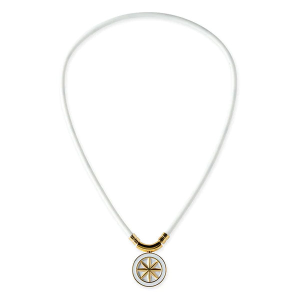 Healthcare necklace Earth (white×gold) 47cm