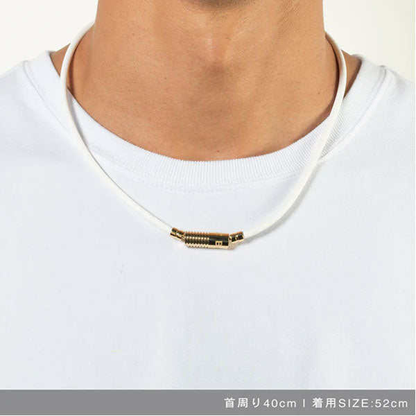 Healthcare necklace Neutral (white×gold) 52cm