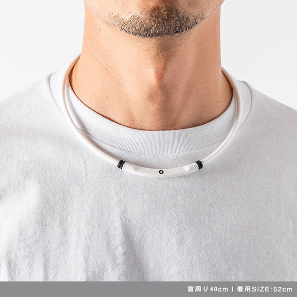 Healthcare Bold Necklace Lite Sports White×Black / 52cm