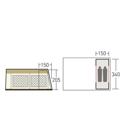 ロッジシェルター　TCインナー2人用 3592