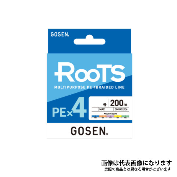 ゴーセン ROOTS PEx4 マルチカラー 200m