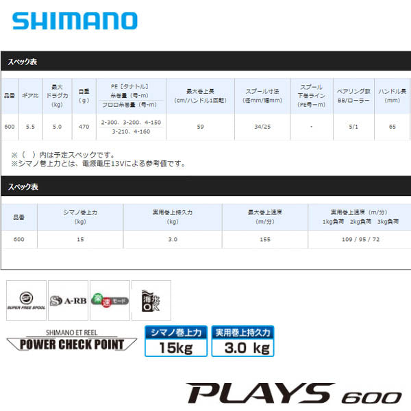 19 プレイズ 600 タナトル8 3号×200m リールに巻いて発送