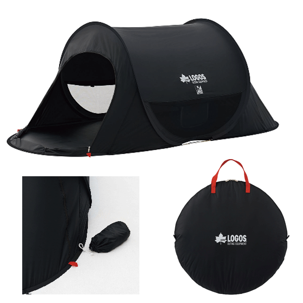 【定期販売】ロゴス Black UV ポップフルシェルター-AIブラック テント/タープ