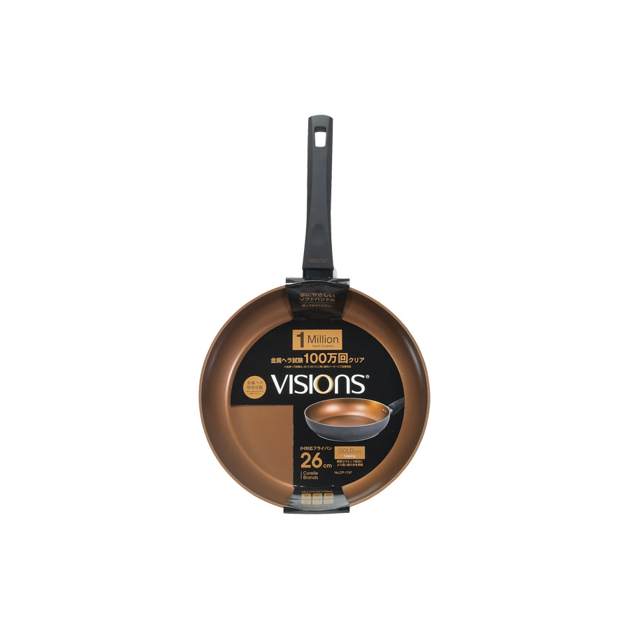 VISIONS GOLD Coating IH対応フライパン26㎝ Black CP-1747