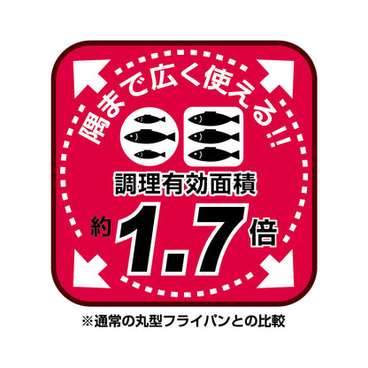 ハコパン ふっ素加工IH対応角型フライパン24×24㎝ HB-6367