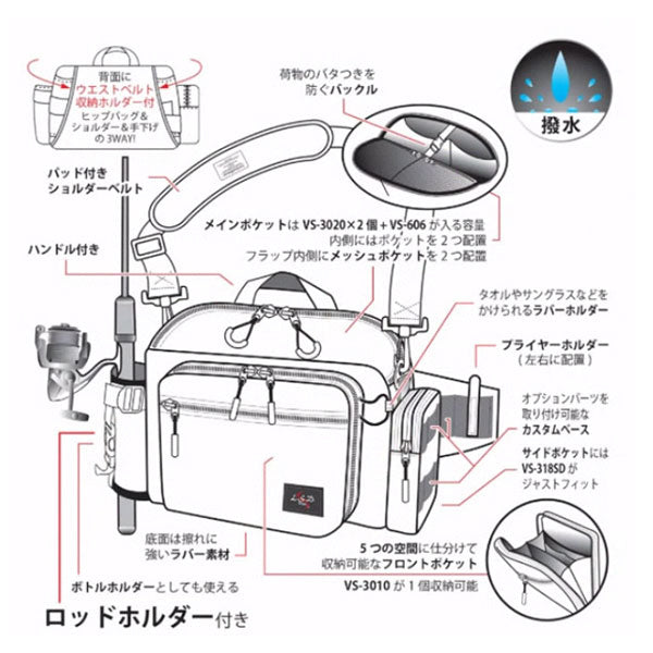 ヒップバッグチューンドネオ ブラックカモ