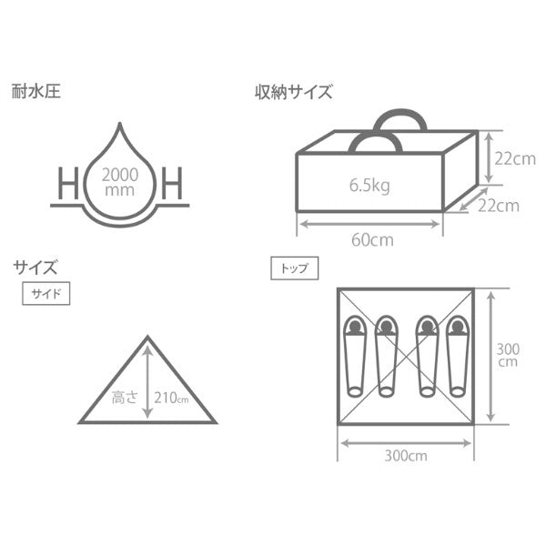 ワンポールテントRX（M） T3-948-BK – フィッシングマックス WEBSHOP