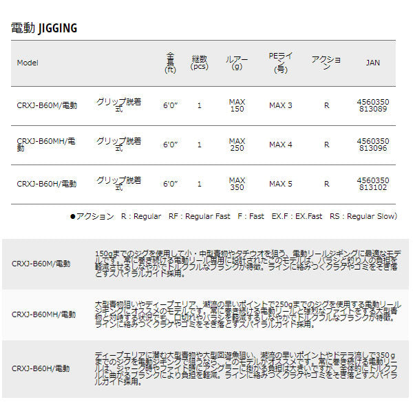 クロステージ ジギング 電動 JIGGING